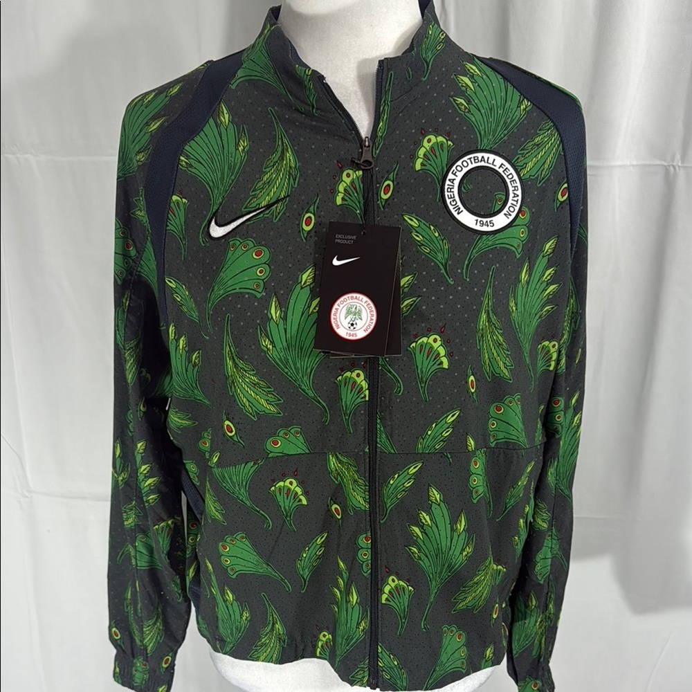 Nike Women’s Nigeria Naija Cropped Dry-Fit Soccer Jacket – Green/Black – Size Sm - Picture 3 of 12